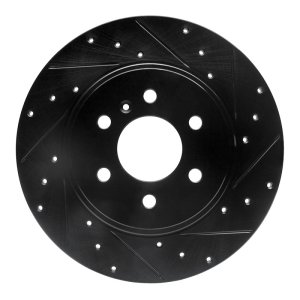 Buick TERRAZA Brake Rotor (1) - Rear Right - R1 Concepts - Drilled & Slotted - Black - 2006